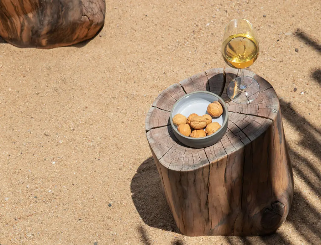 Wine and snacks on our safari at Fifty-Five Mjejane